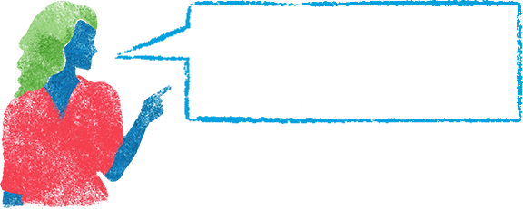 graphic of a person pointing